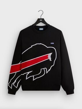 Kith for the NFL Buffalo Bills Vintage Nelson Crewneck Black Sweatshirt Sz Large